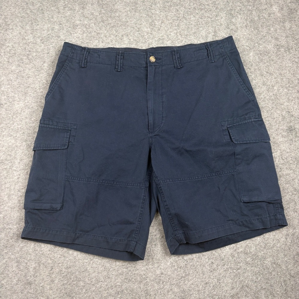 Polo Ralph Lauren Cargo Shorts Mens‎ 38 Navy Blue Relaxed Fit Cotton Preppy Golf